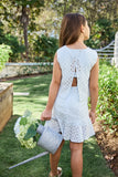 CLEO DRESS LIGHT AQUA EYELET