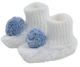 BRYER BOOTIES - WORTH AVENUE WHITE WITH BUCKHEAD BLUE AND BARBADOS BLUE