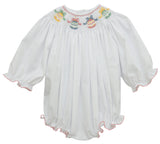 ORNAMENT SMOCKED LONG SLEEVE BUBBLE