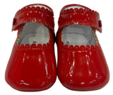 SOPHIA RED PATENT CRIB SHOE