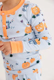 PAYTON PAJAMA SET - CANDY AND CRITTERS (BUCKHEAD BLUE) WITH SEASHORE SHERBERT
