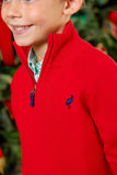 HAYDEN HALF-ZIP SWEATER - RICHMOND RED