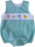 LULU BEBE BOYS SEALIFE SMOCKED BUBBLE