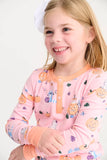 PAYTON PAJAMA SET - CANDY AND CRITTERS (SANDPEARL PINK) WITH SEASHORE SHERBET