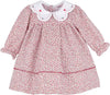 APPLE ORCHARD PRINT DRESS - EMBROIDERED COLLAR - BOW BACK