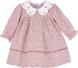APPLE ORCHARD PRINT DRESS - EMBROIDERED COLLAR - BOW BACK