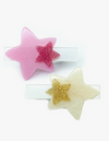 DOUBLE STARS PINK AND GOLD CLIPS