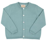 CAMBRIDGE CARDIGAN - OLD GREENWICH GREEN WITH PEARLIZED BUTTONS