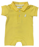 YELLOW SHORTSLEEVE POLO ROMPER