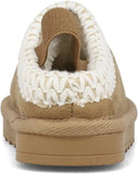 LIL DOWNEE GIRLS CHESTNUT CLOGS - COZY FAUX FLEECE STYLE