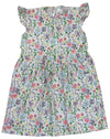 FLORAL FLUTTER SLEEVE DRESS WITH POCKETS