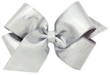 MEDIUM METALLIC SILVER BOW