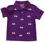 MARDI GRAS EMBROIDERED KING CAKE SHORT SLEEVE POLO