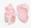 PUMPKIN EMBROIDERED BOW