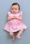 DAISY'S DIAPER COVER DRESS - PIER PARTY PINK WITH BEALE STREET BLUE EMBROIDERY