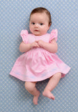 DAISY'S DIAPER COVER DRESS - PIER PARTY PINK WITH BEALE STREET BLUE EMBROIDERY