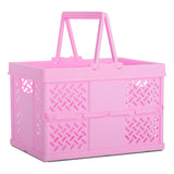 PINK FOLDABLE STORAGE CRATE