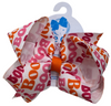 MEDIUM PINK HALLOWEEN PRINT BOW