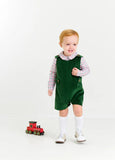 PETER PAN COLLAR SHIRT/ONESIE (LONG SLEEVE WOVEN) - OLD TOWN TATTERSALL