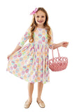 EGG-STRA CUTE 3/4 SLEEVE POCKET TWIRL DRESS