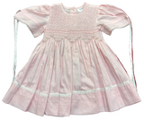 PINK SMOCKED BODICE DRESS