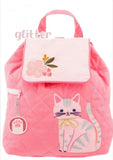 PINK CAT QUILTED BACKPACK