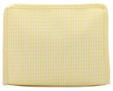 ROADIE LARGE ZIP POUCH - GINGHAM BUTTERCUP