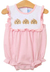 PUPPY TRIO EMBROIDERED RUFFLE BUBBLE