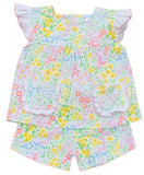 LA LUNA FLORAL PIMA SHORTSET WITH POCKETS