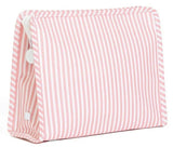 ROADIE LARGE ZIP POUCH - PIMLICO STRIPE DUSTY ROSE