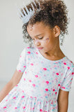 MERMAID SCALES SHORTSLEEVE TWIRL DRESS