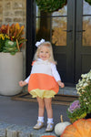 HAPPY HALLOWEEN CANDY CORN COSTUME (TODDLER) - WORTH AVENUE WHITE WITH TEGA CAY TANGERINE MICRO DOT AND LAKE WORTH YELLOW