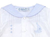 WHITE BUBBLE WITH BLUE SAILOR COLLAR AND BOAT