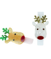 REINDEER CREAM AND GOLD CLIP