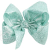 5.5" GLITTER METALLIC BOW - AQUA