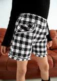 GIRLS VICHY SEQUIN BERMUDA SHORTS