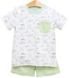 GONE FISHIN POCKET SHORT SET
