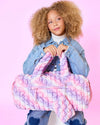 QUILTED SCRUNCHIES LARGE DUFFLE BAG - ICY OMBRE SCRUNCH