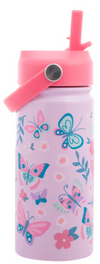 BUTTERFLY INSULATED STAINLESS STEEL WATER BOTTLE WITH HANDLE