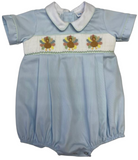 BOYS TURKEY SMOCKED BUBBLE WITH COLLAR