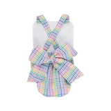 SALLY SUNSUIT COLORED PENS PLAID WITH WORTH AVENUE WHITE