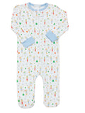 LA LUNA BLUE TRIM NUTCRACKER FOOTIE