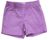 PURPLE ELASTIC WAIST SHORTS