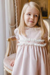 POWDER PINK VELVET DRESS