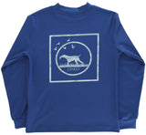 PERFORMANCE LONG SLEEVE LOGO TEE - CAMO DOG ON DENIM