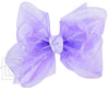 5.5" WATERPROOF HAIR BOWS ON ALLIGATOR CLIP - LIGHT ORCHID