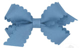 MINI SCALLOP SMOKE BLUE EDGE BOW