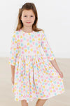 SWEETHEART 3 / 4 SLEEVE POCKET TWIRL DRESS