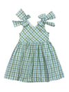 PASTEL PLAID BOW DRESS