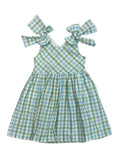 PASTEL PLAID BOW DRESS